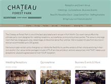 Tablet Screenshot of chateauatforestpark.com